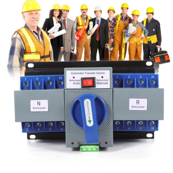 CNCEST AC 110V Dual Power Automatic Transfer Switch Generator Changeover Switch AC110V