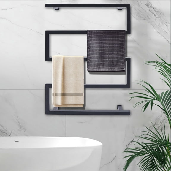 CNCEST Electric Heated Towel Rack Towel Heater Warmer Daryer 5 Bars Stainless Steel US