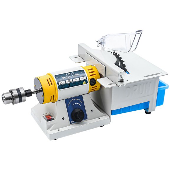 CNCEST Electric Polishing Buffer Machine Bench Lathe Polisher Tools Table Saw Multi-functional High Safety