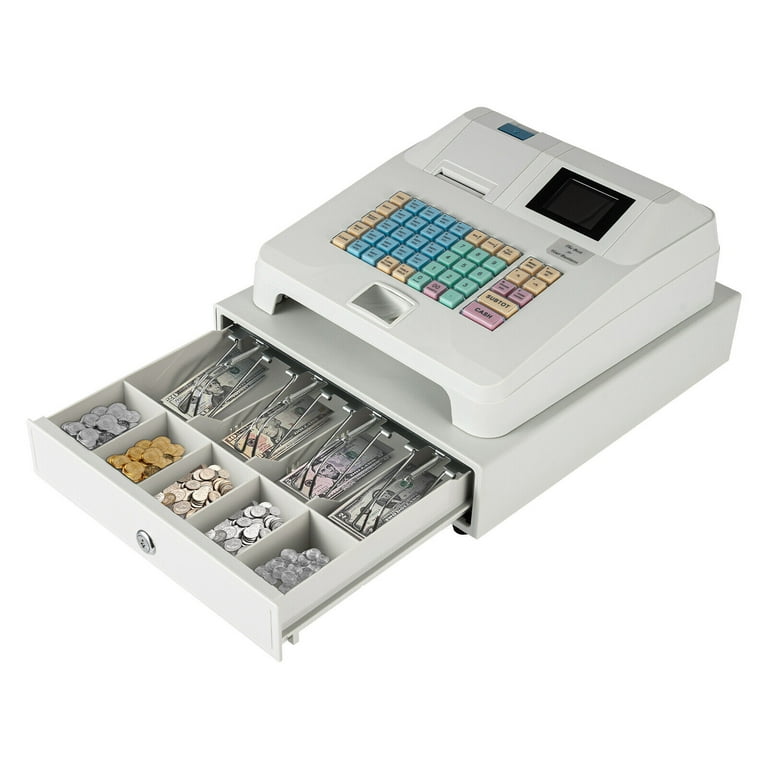CNCEST Electronic Cash Register 48 Keys POS Casher 8 Digital LED Display w Drawer NEW