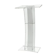 CNCEST Lectern Event Conference Acrylic Podium Pulpit Transparent Pulpit for Church School