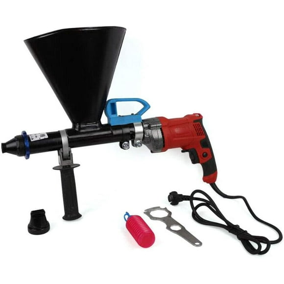CNCEST Mortar Grout Electric Mortar Gun, Patio Brick Pointing Grouting Applicator Machine Grouting Tool Caulk 110V 700W Stainless Steel and Plastic 19.3 * 16.5 Inches with 2 Nozzles