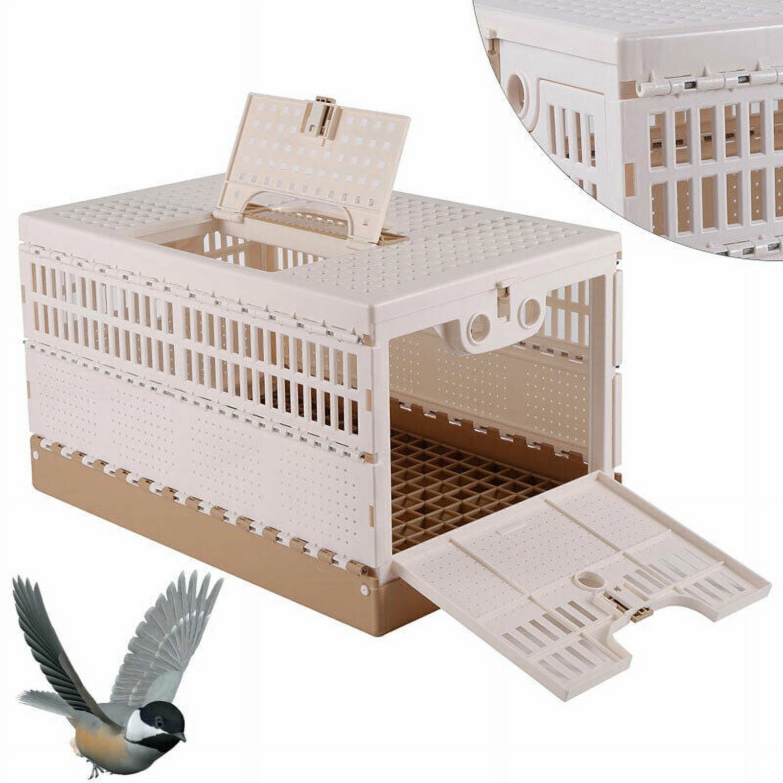 Pigeon Trap with Escape-Proof, Bird Trap Cage with One-Way Entry, Portable  Unharmful, Iron with Anti-Rust Paint,off-white 