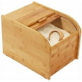 CNCEST Rice Dispenser Wood Rice Storage Container Kitchen Food