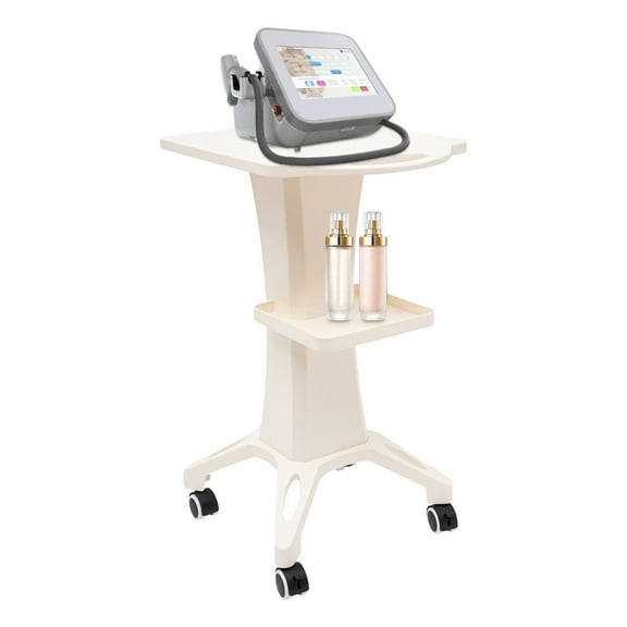 CNCEST Salon Trolley Stand Rolling Trolley Cart Beauty Wheel Holder Spa Cart White