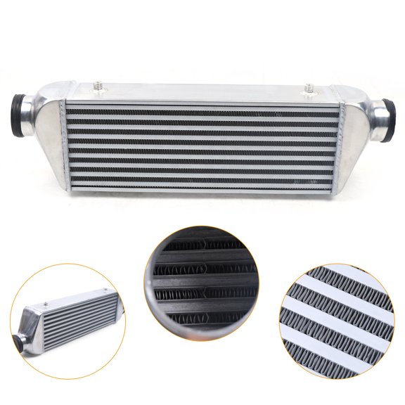 CNCEST Universal Intercooler 27x7x4 3in INLET&OUTLET Tube+Fin For Turbo Charger System
