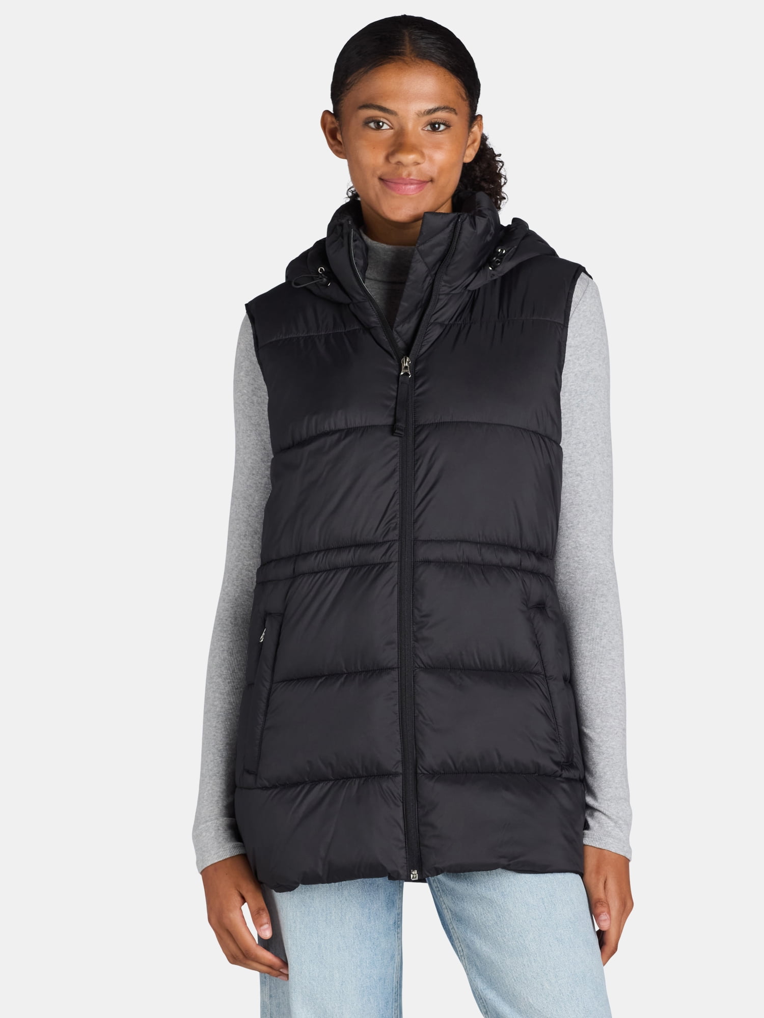 Puffer vest with hood new arrivals