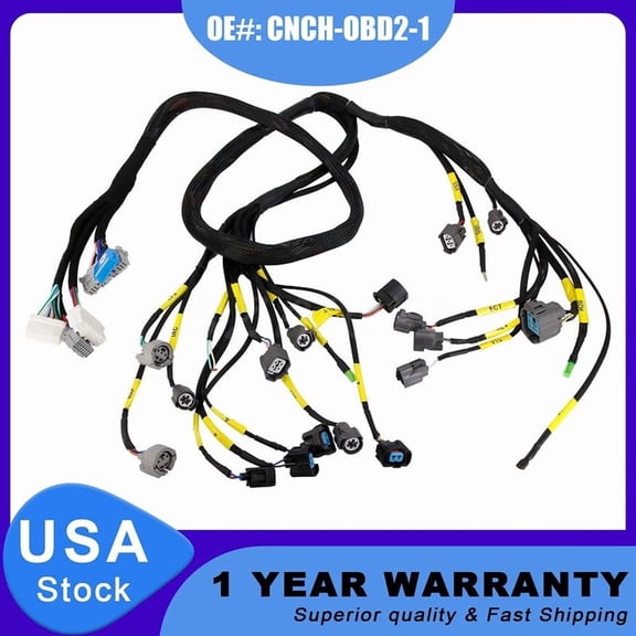 CNCHOBD21 OBD2 Conversion Harness Compatible with 1989-2000 Honda Civic B16 B18 D16, Replaces CNCH-OBD2-1, Direct Fit