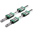 CNCYEAH Linear Guide Rail 2PCS HGR20 1200mm Linear Slide Rail Guide Rail 4PCS HGH20CA Square