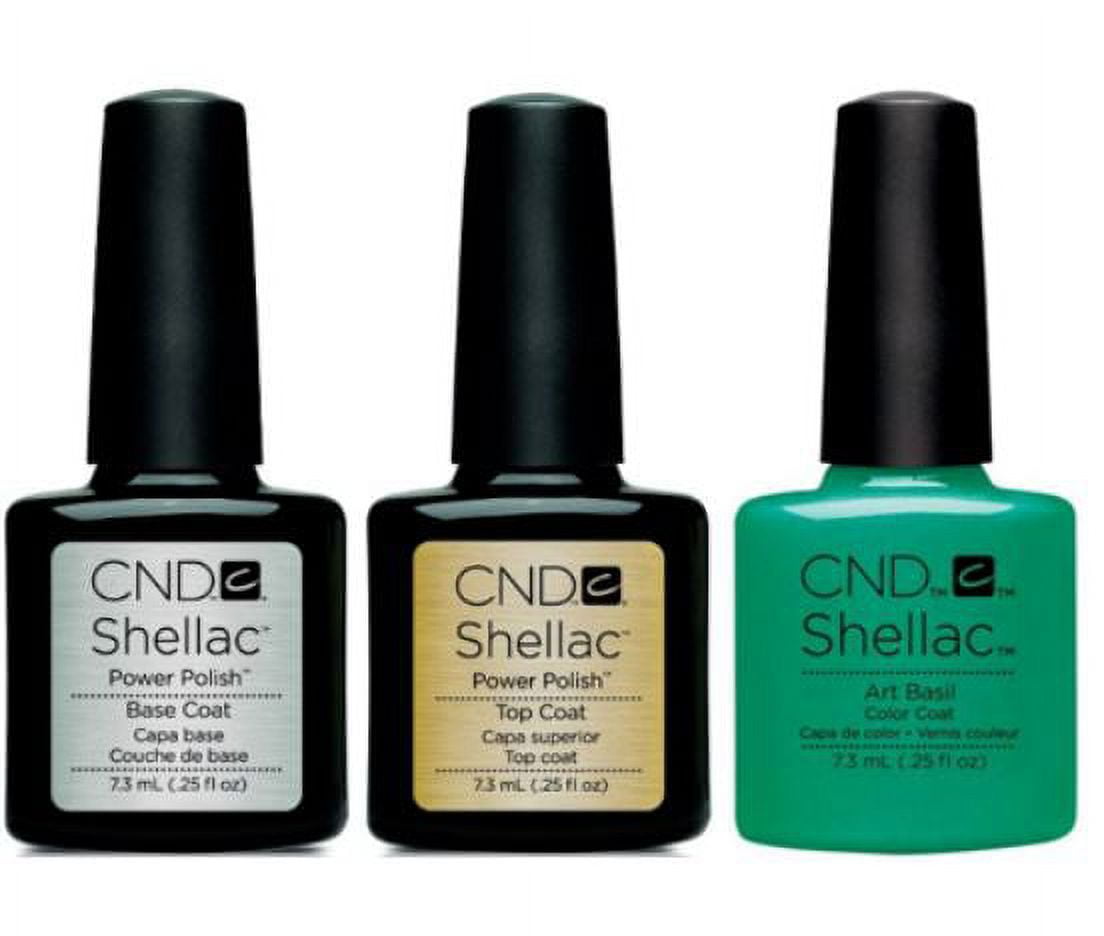 CND Creative Nail Gel Polish Shellac Combo Base Top Art Basil 0.25oz 7.3mL BEAUTY TALK LA