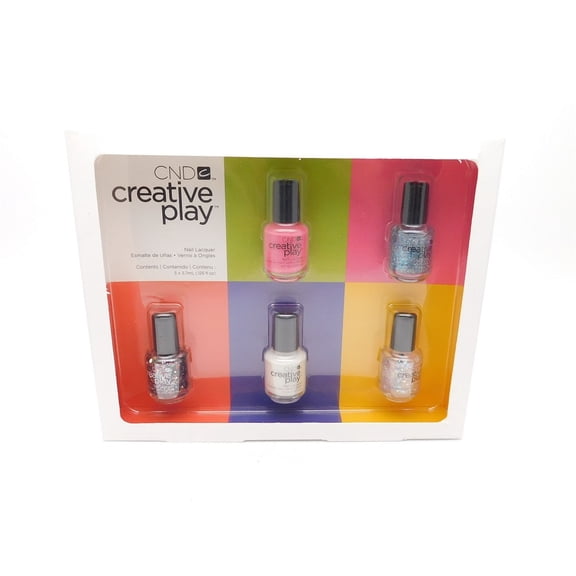 CND Creative Play Nail Lacquer Set: Read My Tulips, Kiss + Teal, Glittabulous, I Blanked Out, Got A Light? (each 3.7 mL.)