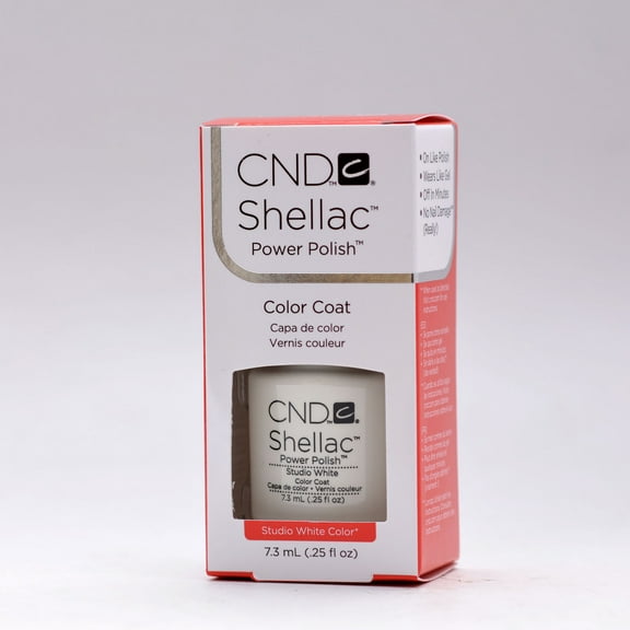 CND Shellac Gel Nail Polish, Studio White, 0.25 Fl Oz