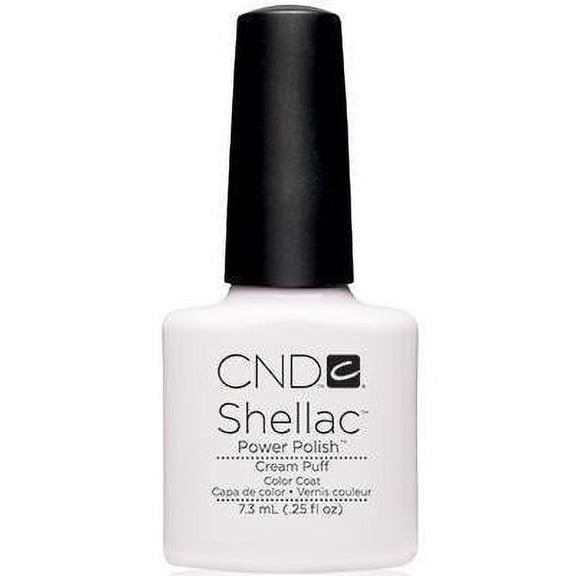 [3 BOTTLES] CND Shellac Gel Polish [ Cream Puff ] 0.25 oz * BEAUTY TALK LA *