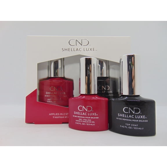 CND Shellac Luxe Femme Fatale & Top Coat 2 Steps Gel System - 60 Sec Remove