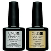 CND Shellac Nail Polish, Duraforce Top Coat 0.5 Fl Oz and Base Coat 0.42 Fl Oz Duo