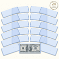 thumbnail image 1 of CNDRLEF 24 Pack Dollar Bill Sleeves, Clear Semi-Rigid PVC Currency Holders, Waterproof Money Protectors for Collectors, 6.8 x 2.9 in, Top-Load, 1 of 7