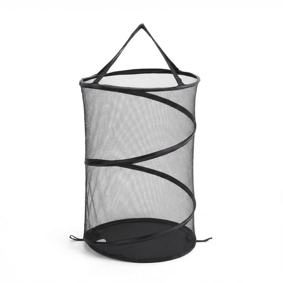 CNDRLEF 75L Pop-Up Laundry Hamper, Foldable Mesh Basket with Handles for Easy Storage – Collapsible Clothes Basket for Home, Dorm, Travel & More (Black)