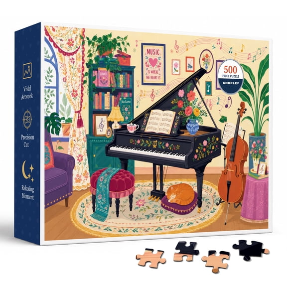 CNDRLEF Music Room 500 Pieces Jigsaw Puzzle for Adults, Perfect for Pet Lovers