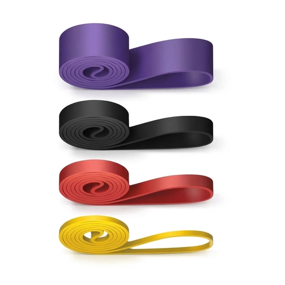 GQCLNBH Pull Up Assistance Bands Set, 4 Resistance Bands with Storage Bag, 5-85 lbs Workout Bands for Pull Ups, Stretching, Strength Training, Home Gym