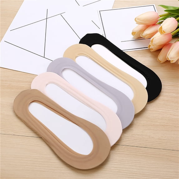 CNEJRHG 1/6/10/12/40Pairs No Show Ultra Low Cut Liner Socks for Women, Non Slip Breathable Flat Socks, Moisture-wicking Invisible No See Sock, Women Soft Boat Socks Khaki 1Pair
