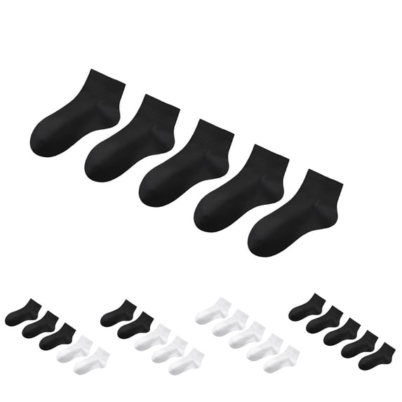 CNEJRHG 1Pair Mens Cotton Socks Summer Sweat Absorbent Mid Tube Socks lack Business Sports Casual Above Ankle Crew Stockings White