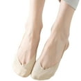 thumbnail image 1 of CNEJRHG 1Pair Thin Toe Topper Socks Womens Invisible Sling Back Half-Palm No Show Liner Socks Candy Color Low Cut Toe Covers Socks for Heels Ballerina Beige, 1 of 5