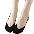 thumbnail image 1 of CNEJRHG 1Pair Thin Toe Topper Socks Womens Invisible Sling Back Half-Palm No Show Liner Socks Candy Color Low Cut Toe Covers Socks for Heels Ballerina Black, 1 of 5