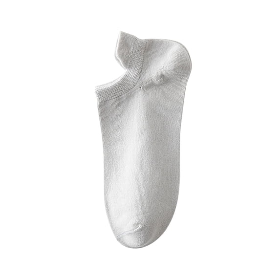 CNEJRHG 1Pair Women Ribbed Cuff with Grip No Show Socks Heel Tab Anti Slip Liner Crew Socks Stretch Low Cut Casual Invisible Ankle Socks Grey