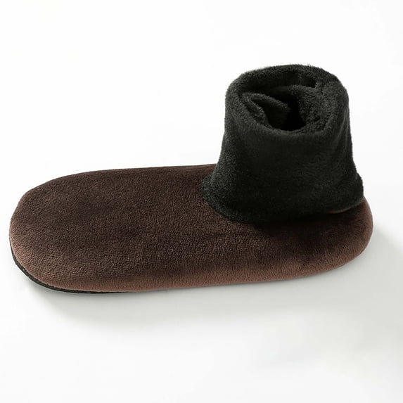CNEJRHG 1Pairs Womens & Mens Winter Home Socks Slipper Socks Floor Dance Socks Padded Thickened Warm Cozy Fleece Booties with Non Slip Bottom Coffee