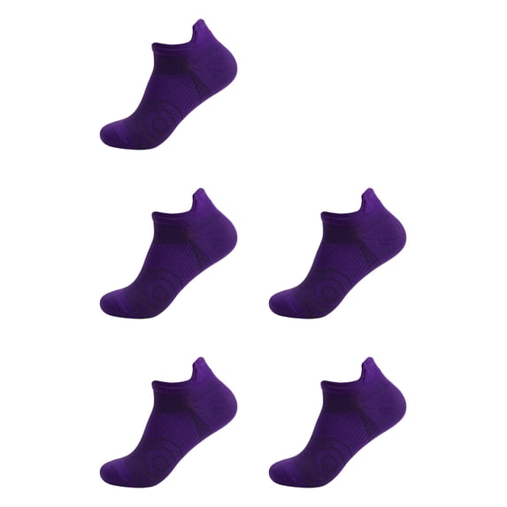 CNEJRHG 5Pairs Women Men Athletic Socks No Show Unisex Ankle Running Socks Low Cut Sports Hiking Socks,Size 5-13 Z1 Purple 5x