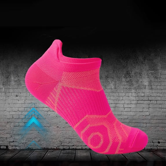 CNEJRHG Ankle Athletic Socks For Men Women Low Cut Socks Thin Socks Shallow Cut Cushioned Breathable Socks Quick Drying Boat Socks Pink