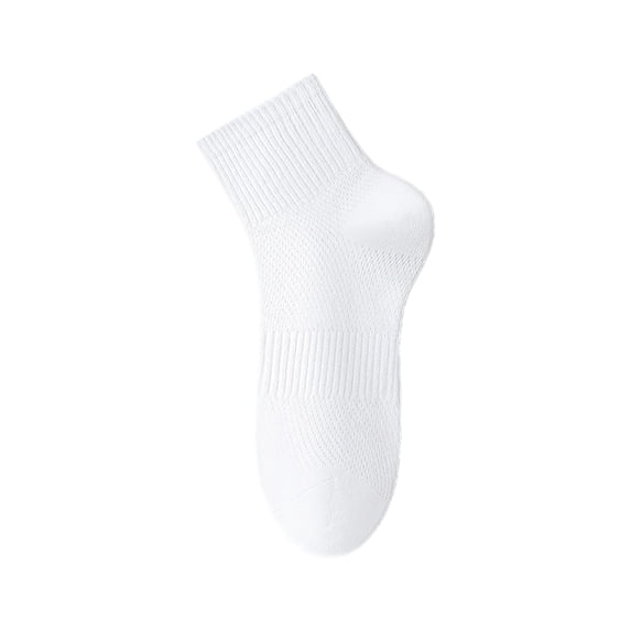 CNEJRHG Men's Women's Athletic Crew Above Ankle Socks 1Pair Combed Cotton Compression Arch Support Short Tube Socks White