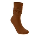thumbnail image 1 of CNEJRHG Mid‑Calf Slouch Stacked Socks for Women Men Thermal Socks Winter Warm Cozy Elastic Ribbed Cuffs Yoga Fitness Crew Socks Brown, 1 of 3