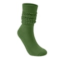 thumbnail image 1 of CNEJRHG Mid‑Calf Slouch Stacked Socks for Women Men Thermal Socks Winter Warm Cozy Elastic Ribbed Cuffs Yoga Fitness Crew Socks Green, 1 of 3