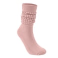 thumbnail image 1 of CNEJRHG Mid‑Calf Slouch Stacked Socks for Women Men Thermal Socks Winter Warm Cozy Elastic Ribbed Cuffs Yoga Fitness Crew Socks Light Pink, 1 of 3