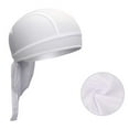 thumbnail image 1 of CNEJRHG Women's Men's Cooling Do Rags Sweat Wicking Skull Caps Rag Breathable Motorcycle Dew Head Wrap White, 1 of 5
