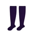 thumbnail image 1 of CNEJRHG Womens Plus Size Vertical Rib Over The Knee Socks With Towel Sole Stretchy Knit Thigh High Long Tube Socks Non Slip Slim Fall Winter Warm Leg Stocking Purple, 1 of 1