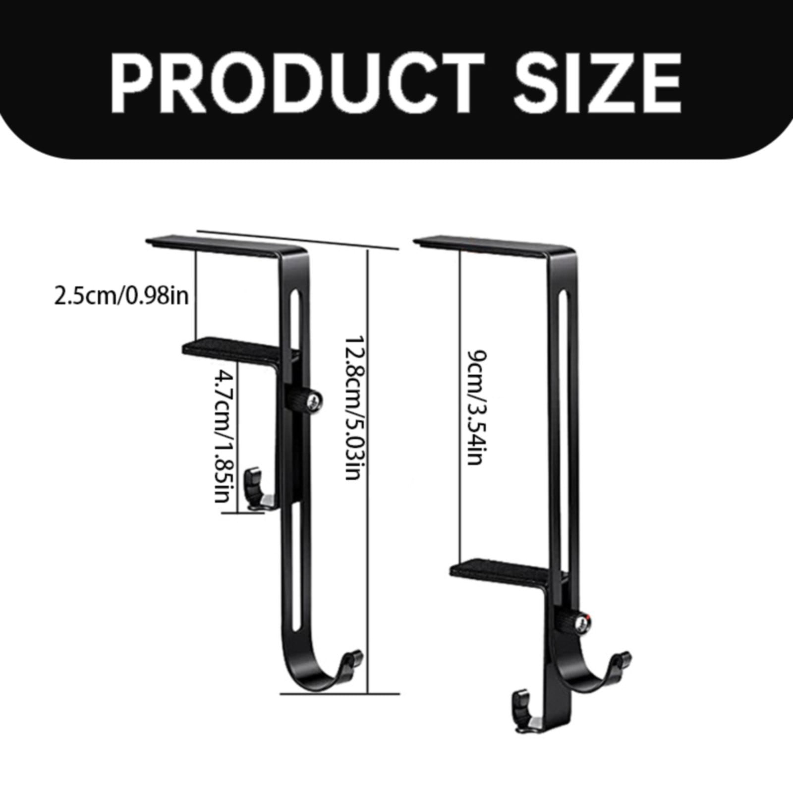 No-Drill Garland Hangers - 2-in-1 Mantel Hooks For Garland & Stockings (Black)