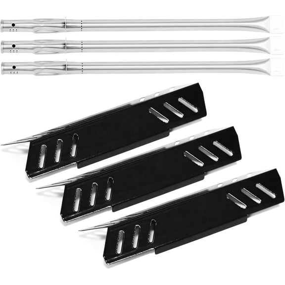 CNF Grill Replacement Parts for Pit Boss Memphis Ultimate 4-in-1 Combo Grill,for Pit Boss Memphis Ultimate Gas and Charcoal Combo Grill Replacement Parts.Grill Burner Tube, Porcelain Steel Heat Plate