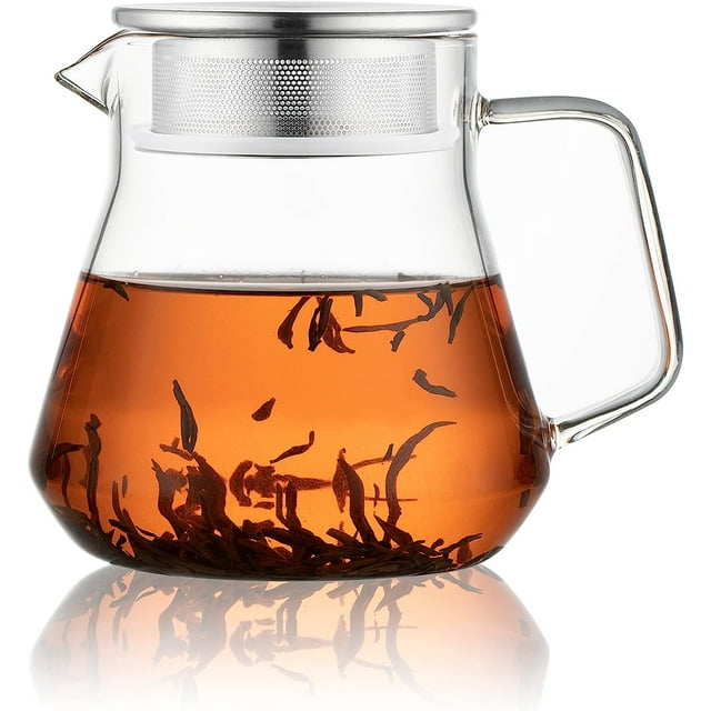 CnGlass Glass Teapot, 20oz/600ml Glass Tea Kettle with