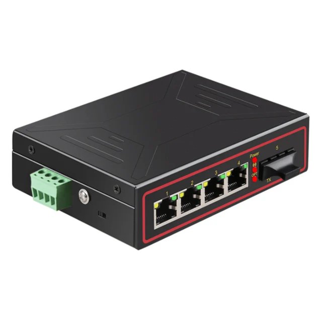 CNGSNG Industrial Smart Switcher with 1F4TPort RJ45 LAN