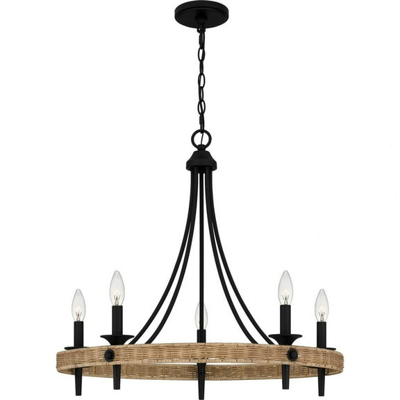 CNI5026MBK Quoizel Lighting Catania - 5 Light Chandelier-24.25 Inches Tall and 26 Inches Wide     -Traditional Installation