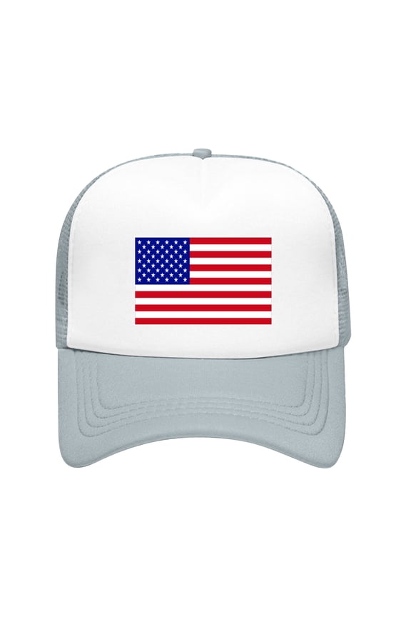 Under 4$ Hot Sales Summer Sales Unisex America Baseball Cap United States Mesh Splice Hat For Men Women USA Flag Adjustable Hat Size Strapback Breathable Trucker Caps Casual Sun Peak Hat E