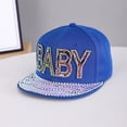 thumbnail image 1 of CNJKEHIUV Under $5 Baseball Cap Women Adjustable Original Sequins Classic Low Profile Cotton Hat Unconstructed Plain Cap Men Women Men Quick Dry Baseball Cap Blue One Size, 1 of 3