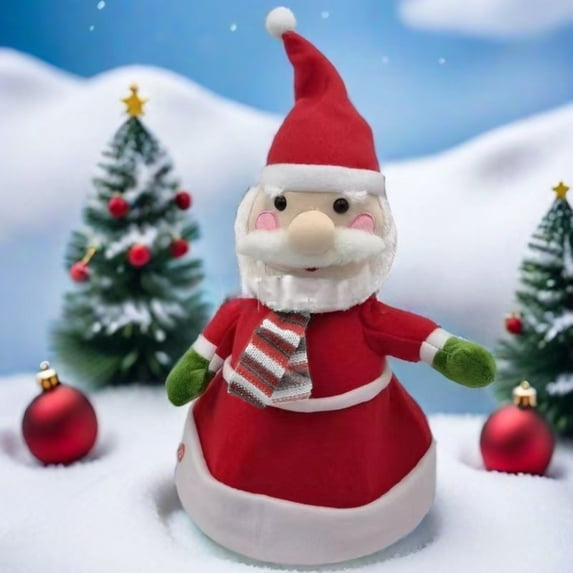 CNJKEHIUV Christmas Hat Under $10 Musical Christmas Hat Moving Dancing Plush Santa Hat