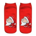 thumbnail image 1 of CNJKEHIUV Socks Under $1 Womens Christmas Socks 3D Print Short Ankle Socks Cute Santa Reindeer Holiday Gift Warm Winter Casual Soft, 1 of 1