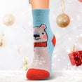 thumbnail image 1 of CNJKEHIUV Hot Sales Socks Under $1 Womens Fuzzy Slipper Socks Cartoon Non Slip Indoor Christmas Holiday Home Sleeping Gift, 1 of 2