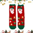 thumbnail image 1 of CNJKEHIUV Hot Sales Socks Under $1 Womens Fuzzy Slipper Socks Coral Velvet Fuzzy Non Slip Indoor Christmas Holiday Home Sleeping Gift, 1 of 3