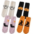 thumbnail image 1 of CNJKEHIUV Hot Sales Socks Under $1 Womens Halloween Socks Pumpkin Bat Ghost Print Mid Calf Crew Socks Funny Spooky Holiday Party Gift Warm, 1 of 5