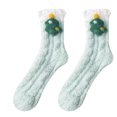 thumbnail image 1 of CNJKEHIUV Hot Sales Socks Under $2 Womens Fuzzy Slipper Socks Coral Velvet Fuzzy Cartoon Non Slip Indoor Christmas Holiday Home Sleeping Gift, 1 of 2